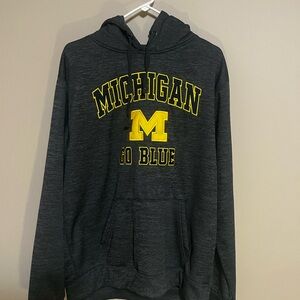 Michigan Go Blue Men's Gray Hoodie